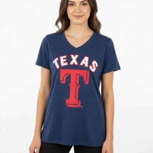 Texas Rangers Womens Vee Neck Tee Shirt Size Small New with tags